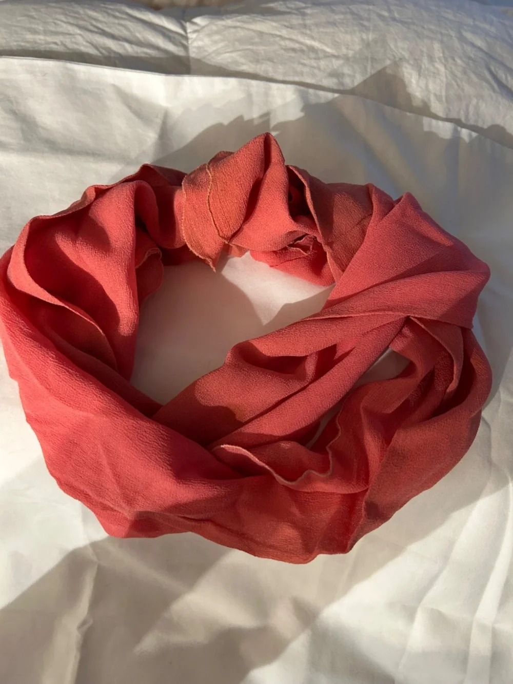 vintage coral scarf vintage antique